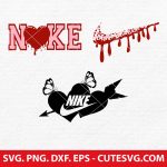 Nike Valentine's Day SVG Bundle | Nike Love SVG | Nike Heart SVG | PNG | DXF | EPS | Cutting Files for Cricut and Silhouette