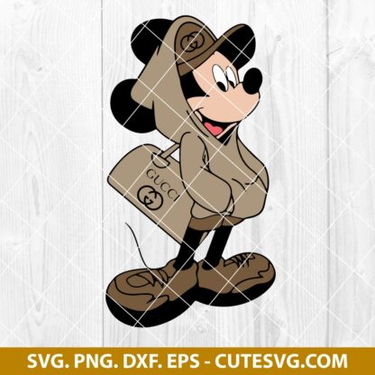 Gucci Logo With Mickey Mouse SVG
