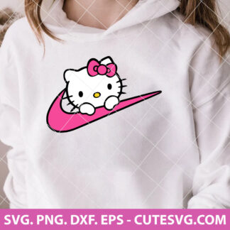 Nike Hello Kitty Swoosh Layered SVG