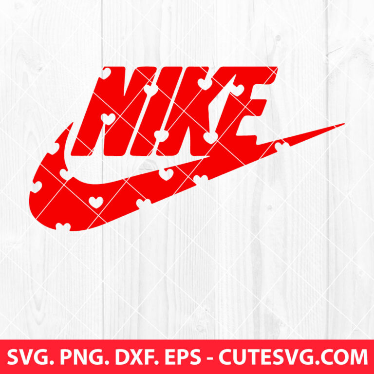 Nike Valentines Swoosh SVG, Nike Heart Valentine SVG, Gift For