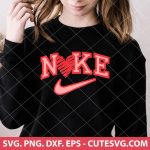 Nike with Heart SVG | Nike Love SVG | Nike Valentine SVG | Brand Fachion Logo SVG | PNG | DXF | EPS | Cut Files for Cricut & Silhouette