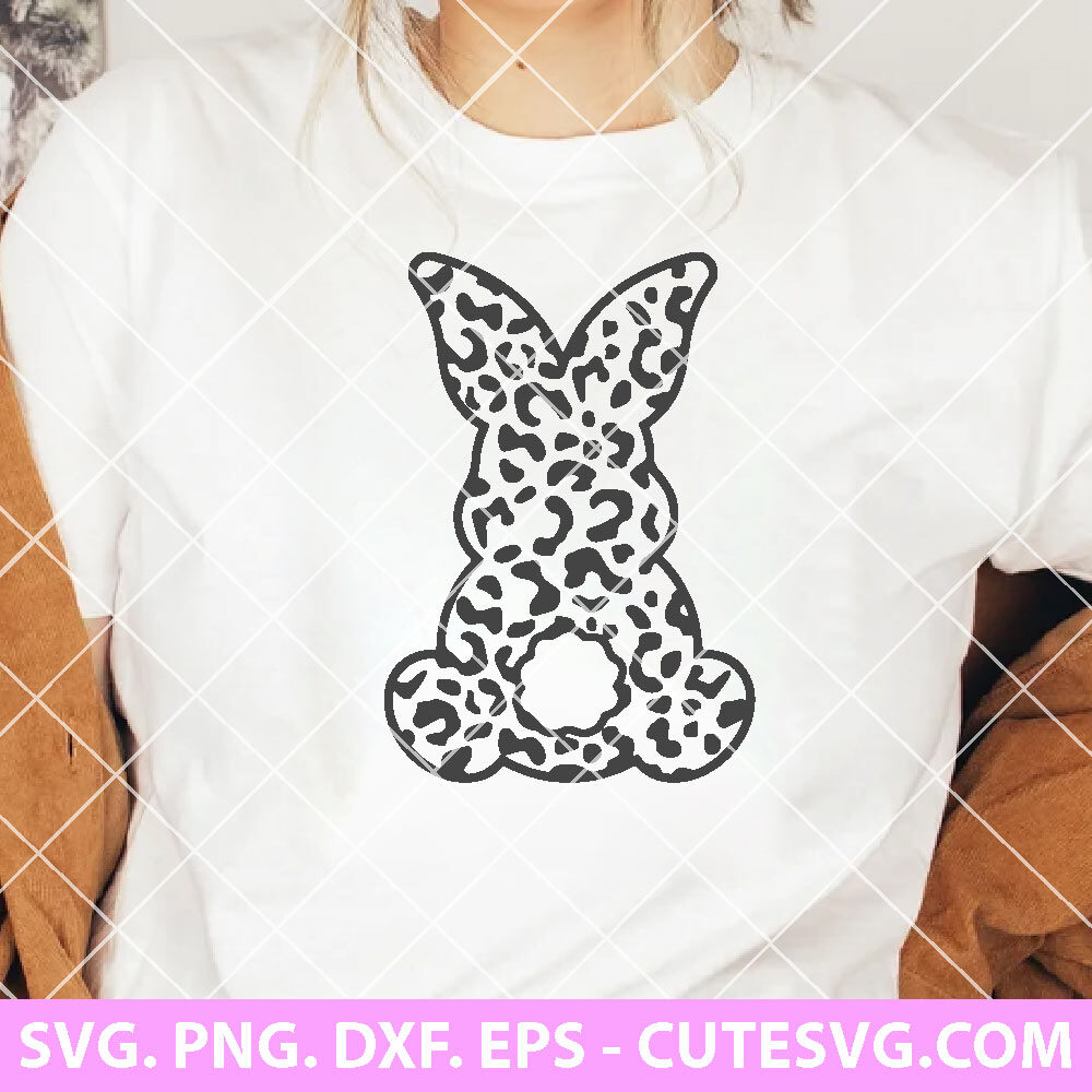 Leopard Bunny SVG, Easter Bunny SVG, Spring SVG, Animal Print Vector ...