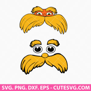 Lorax Face SVG Bundle, Dr. Seuss SVG, The Lorax SVG, Lorax Mustache SVG ...