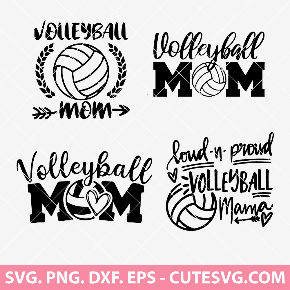 Volleyball Mom SVG, Volleyball Mama SVG Cut File, Volleyball Mom Shirt ...