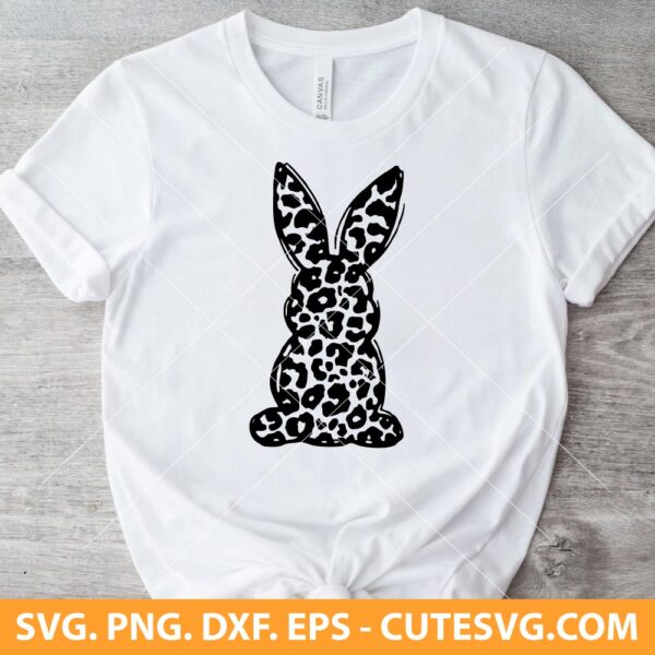 Easter Bunny Leopard SVG Cut File, Bunny Leopard Print SVG