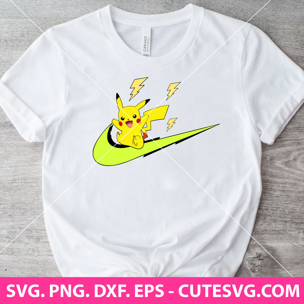 Pokemon Nike Logo SVG, Nike SVG, Pokemon SVG, Pikachu Nike SVG, PNG ...