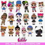 LOL Surprise Dolls SVG Bundle | Lol Surprise SVG | Lol Doll Birthday SVG | Lol Dolls Bundle SVG | Layered Lol Doll SVG | PNG | DXF | EPS