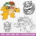 Bowser SVG, Yoshi SVG, Super Mario SVG Bundle, Video Game SVG, Anime SVG, Princess Peach SVG, PNG, DXF, EPS, Cut Files for Cricut