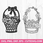 Easter Basket SVG Bundle, Easter Egg SVG, Easter SVG, Easter Cricut, Spring SVG, Clipart, PNG, DXF, EPS, Cut Files