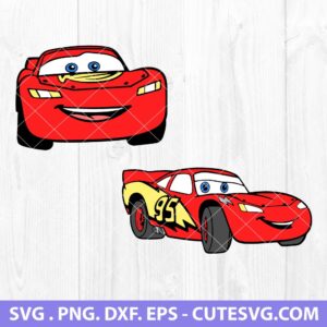 Lightning McQueen SVG Bundle | Lightning SVG | Cars SVG | PNG | DXF
