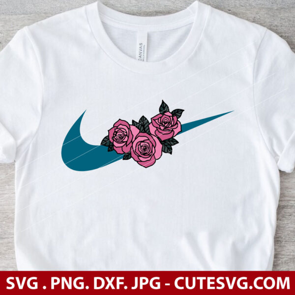 Nike With Flower SVG