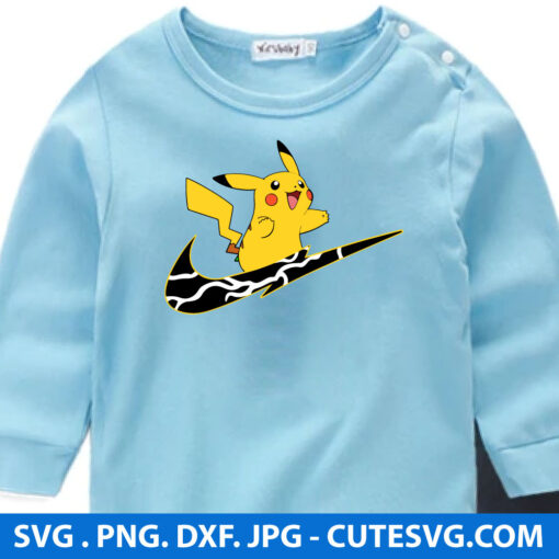 Pikachu Pokemon Nike Logo SVG