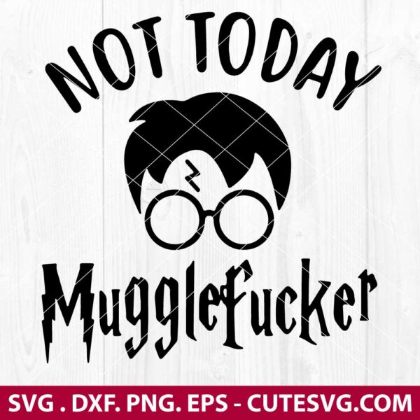 HARRY POTTER NOT TODAY MUGGLEFUCKER SVG