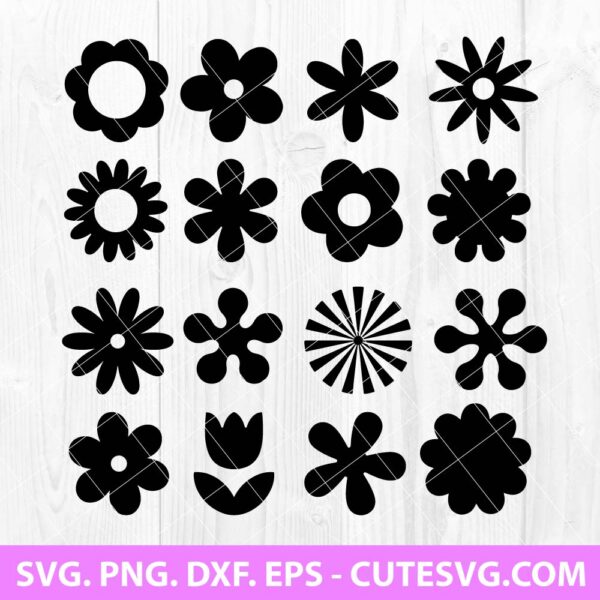 Retro Flower SVG