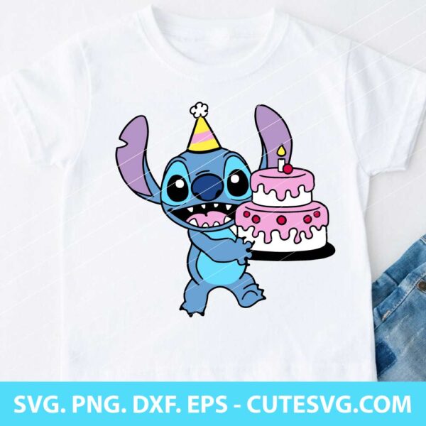 Stitch Birthday SVG