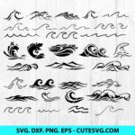 Waves Svg Wave Svg Wave Svg Bundle Beach Svg Ocean Svg Summer SVG PNG DXF EPS Cut Files for Cricut and Silhouette