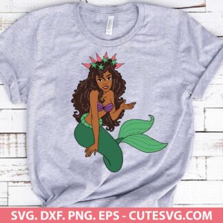 Black Little Mermaid SVG