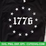 1776 SVG, 4th July SVG, Patriotic SVG, Distressed 1776 SVG, Land of the Free SVG, Independence Day SVG, PNG, DXF, EPS, Cut Files