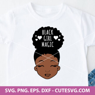 Cute Black Girl Magic SVG