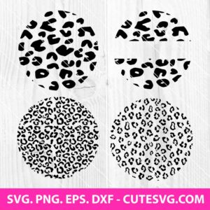 Cheetah Print SVG Leopard Frame Monogram SVG Cut File
