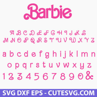 Barbie font SVG