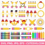 Crayon SVG Bundle / Pencil SVG / Crayon Svg / Split Crayon SVG / Crayon Png / Crayon JPG / Crayon EPS / Split letter Monogram