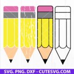 Pencil svg Bunsle, Back to School svg, Teacher svg, Pencil clipart svg, Pencil Vector, School svg, Educator svg, Svg, Dxf, Png, Silhouette, Cricut