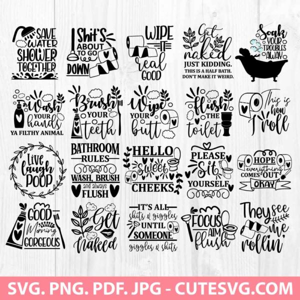 Cute Bathroom SVG