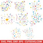 Confetti SVG Bundle Birthday SVG PNG DXF EPS Cutting Files for Cricut & Silhouette Instant Download