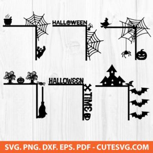 Halloween Door Corner SVG