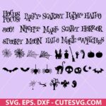 Halloween SVG Bundle, Pumpkin SVG, Spooky SVG, Witch SVG, Spider Web SVG, DXF, EPS, Cutting Files for Cricut and Silhouette