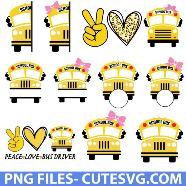 School Bus Sublimation Clipart