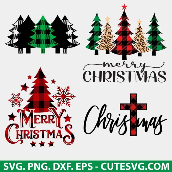 Buffalo Plaid Christmas Tree SVG