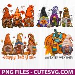 Fall Gnomes PNG Sublimation Design, Fall Png, Autumn Png, Pumpkin Png, Thanksgiving Gnome Png, Autumn Leaves Png, Instant Download