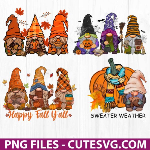 Fall Gnomes PNG Sublimation Desig