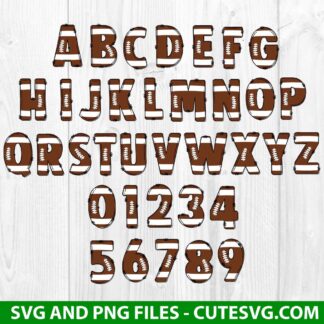 Footbal Alphabet and Numbers SVG