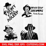 Freddy Krueger SVG Bundle, Horror Movie Killers Bundle SVG, Horror Movie Characters SVG, PNG, DXF, EPS, Cutting Files for Cricut and Silhouette