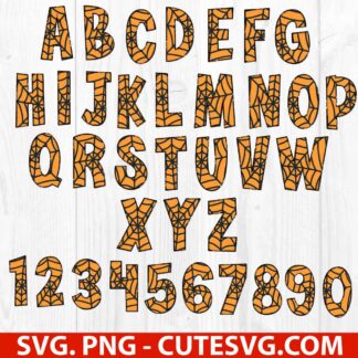 Halloween Spider Font SVG