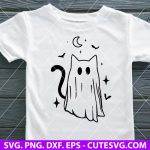 Halloween Cat SVG Cat With Moon SVG Cat Cut Black Cat SVG Cat Cricut Silhouette PNG DXF EPS Instant Digital Download