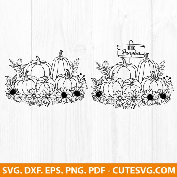 Sunflower Pumpkin SVG Bundle