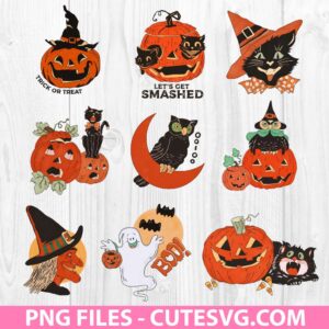 Vintage Halloween PNG Sublimation Bundle