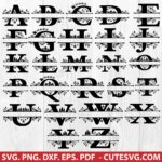 Christmas Monogram Font SVG, Christmas SVG, Winter Monogram Alphabet SVG, Holly Monogram Alphabet Cut File, Christmas Letters SVG