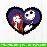 Jack And Sally SVG Jack Skellington SVG Nightmare Before Christmas SVG Jack And Sally Shirt Halloween SVG PNG DXF EPS Cut Files for Cricut