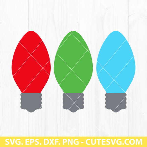 Christmas Light Bulb SVG