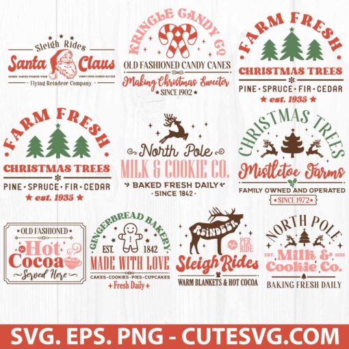 Christmas Sign SVG Bundle