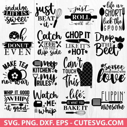 Funny Kitchen Quotes SVG Bundle, Kitchen Quotes SVG