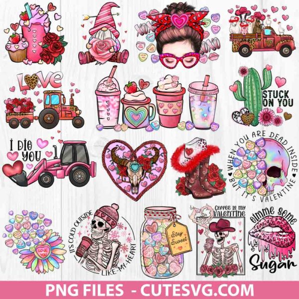 Valentine's Day Sublimation Bundle PNG Files