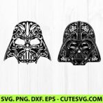 Darth Vader SVG Bundle Darth Vader Tattoo Star Wars SVG Darth Vader Outline PNG DXF EPS Cut Files for Cricut and Silhouette