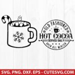Hot Chocolate SVG Christmas Coffee SVG Hot Cocoa SVG Winter SVG PNG DXF EPS Cut Files for Cricut and Silhouette Digital Download