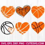 Basketball Heart SVG, Basketball SVG, Love Basketball SVG, Basketball Clipart, Heart SVG, Biggest Fan SVG, PNG, DXF, EPS, Cut Files for Cricut